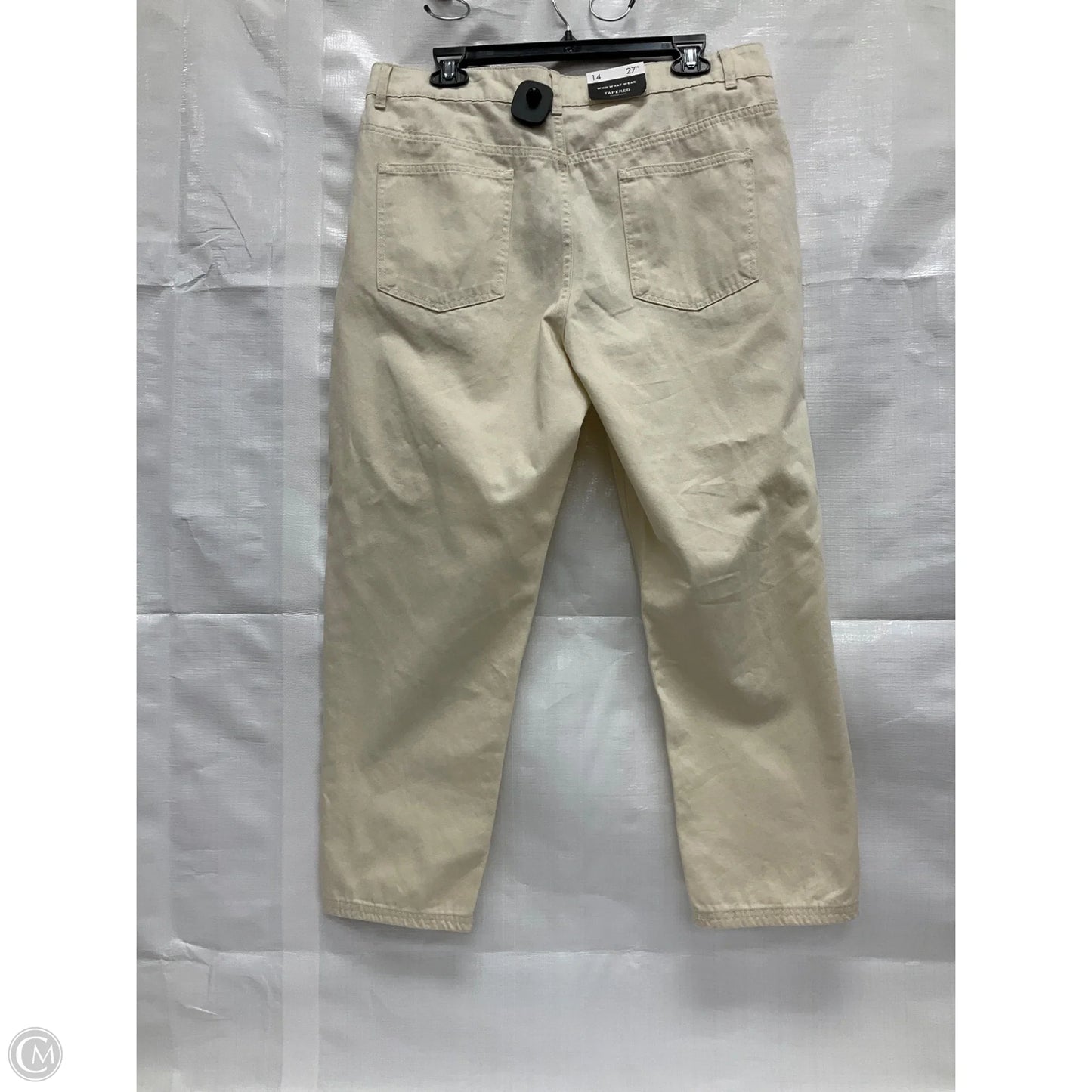 Pants Cropped By Who What Wear In Beige, Size: 14