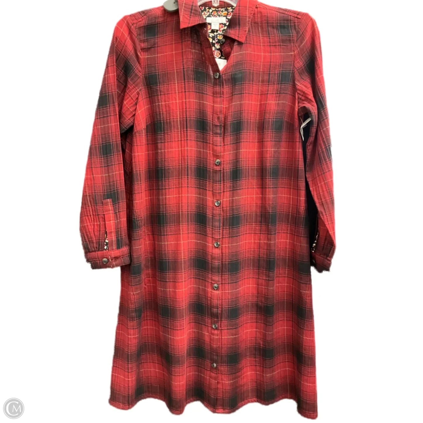 Top Long Sleeve By J. Jill In Plaid Pattern, Size: Xsp