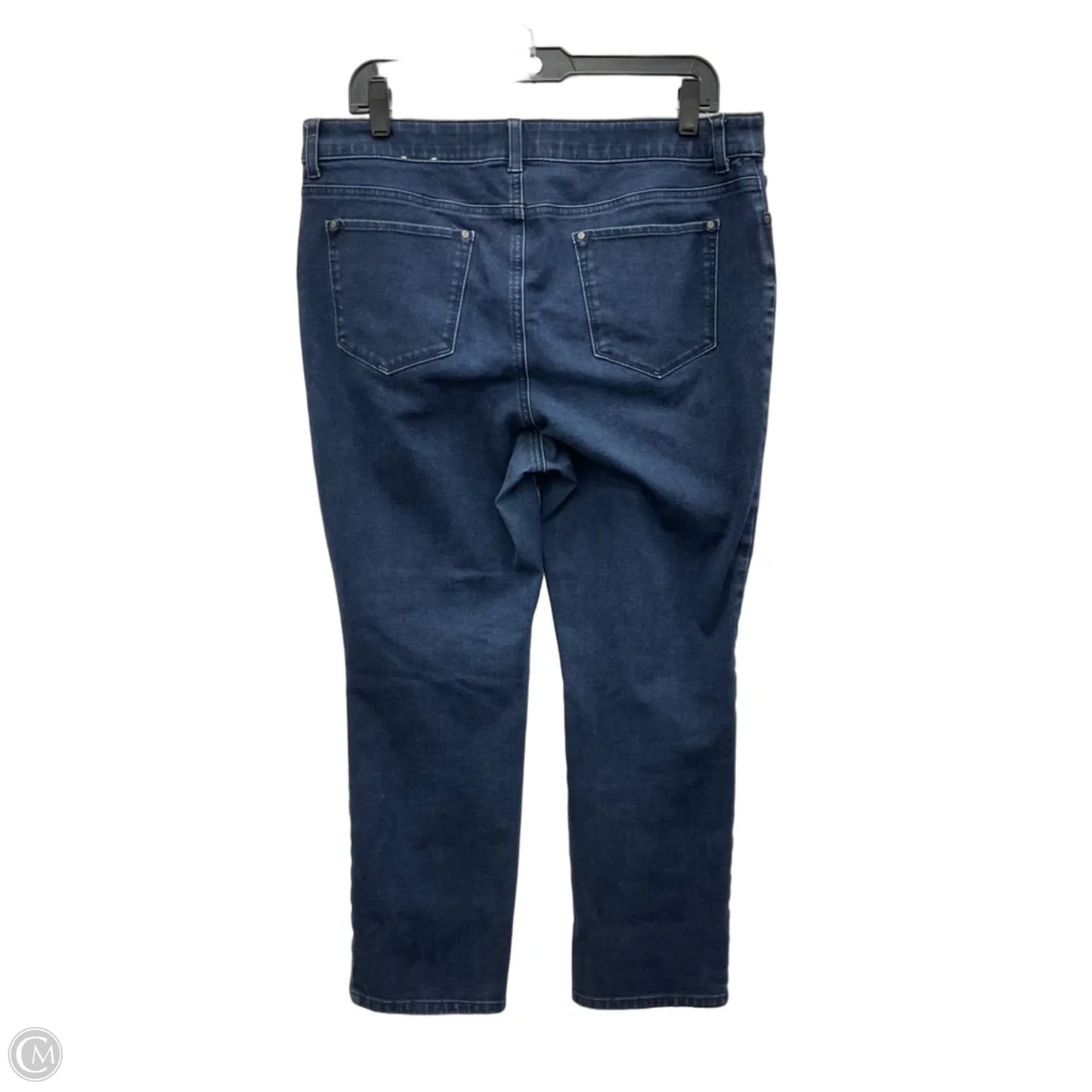 Jeans Flared By Chicos In Blue Denim, Size: 12