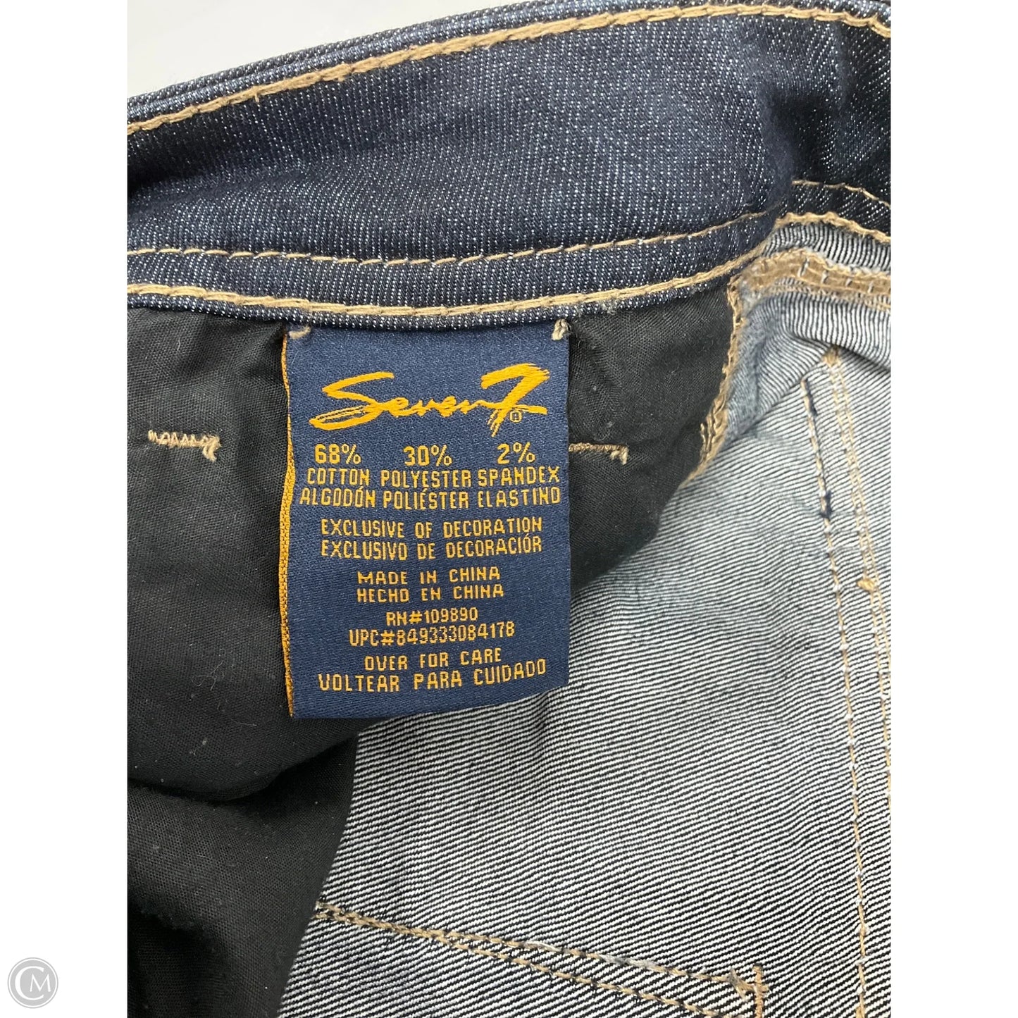 Jeans Boot Cut By Seven 7 In Blue Denim, Size: 8