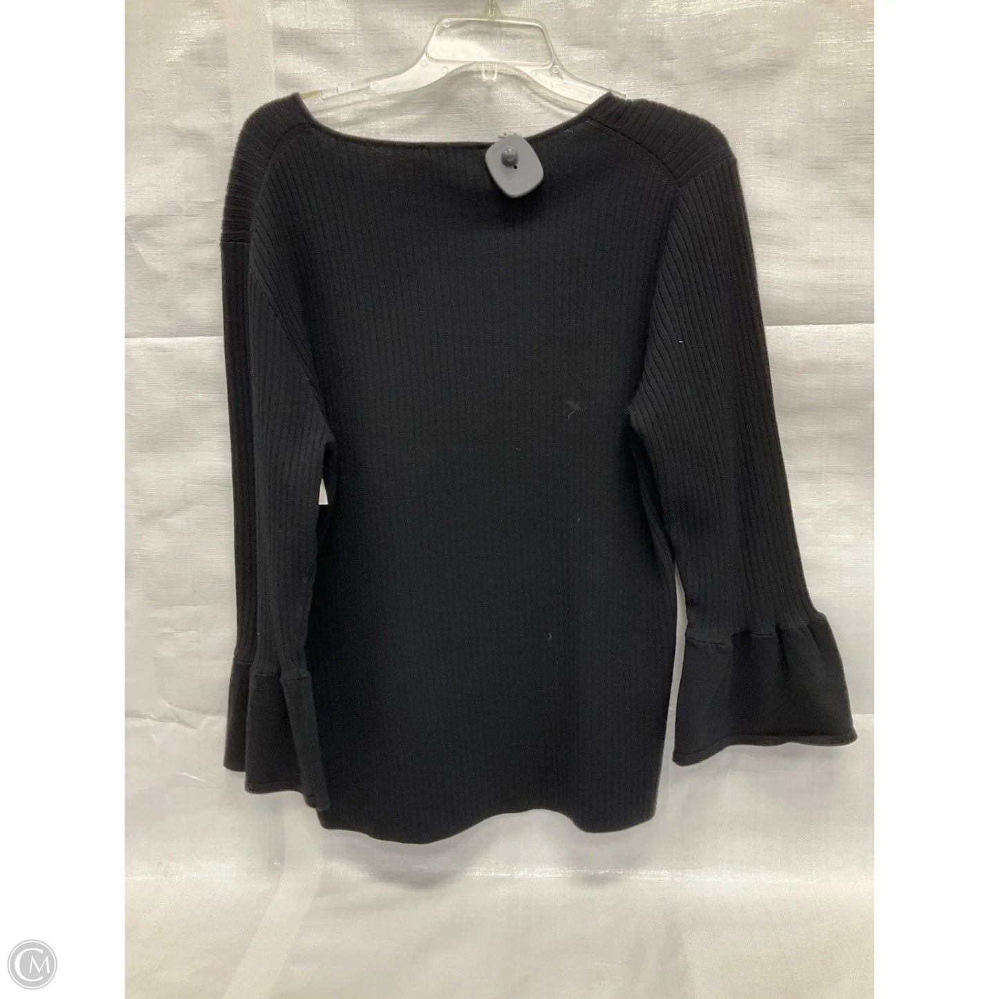 Top Long Sleeve Designer By Karl Lagerfeld In Black, Size: L