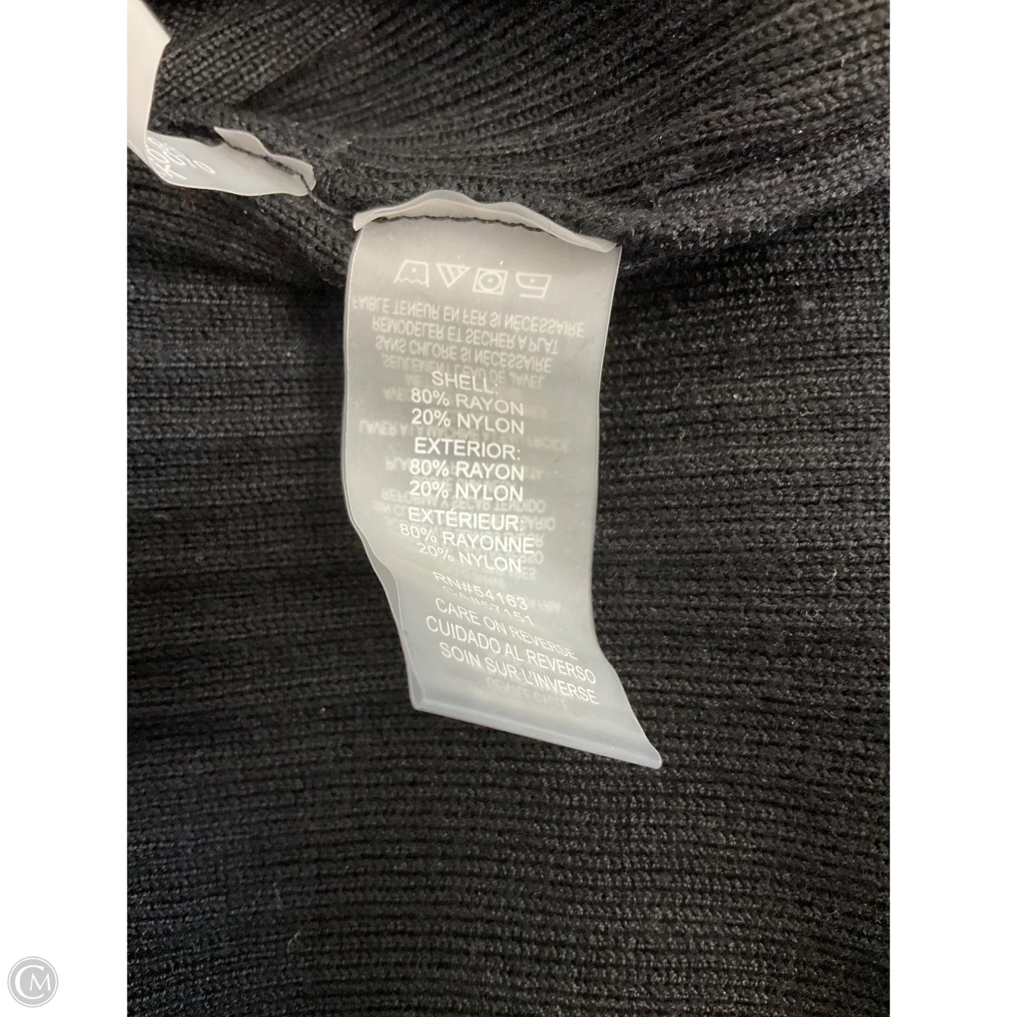 Top Long Sleeve Designer By Karl Lagerfeld In Black, Size: L