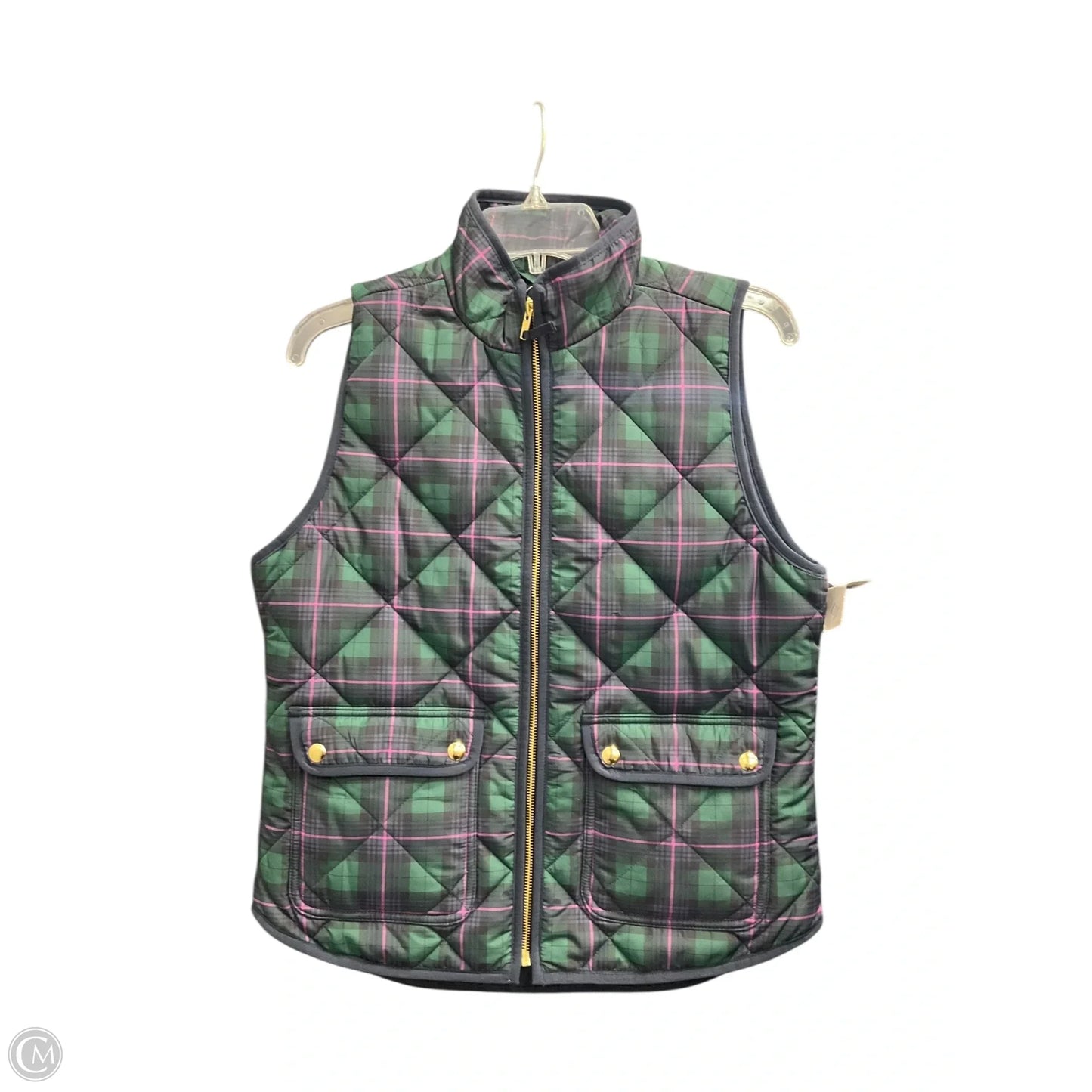 Vest Puffer & Quilted By J. Crew In Plaid Pattern, Size: S