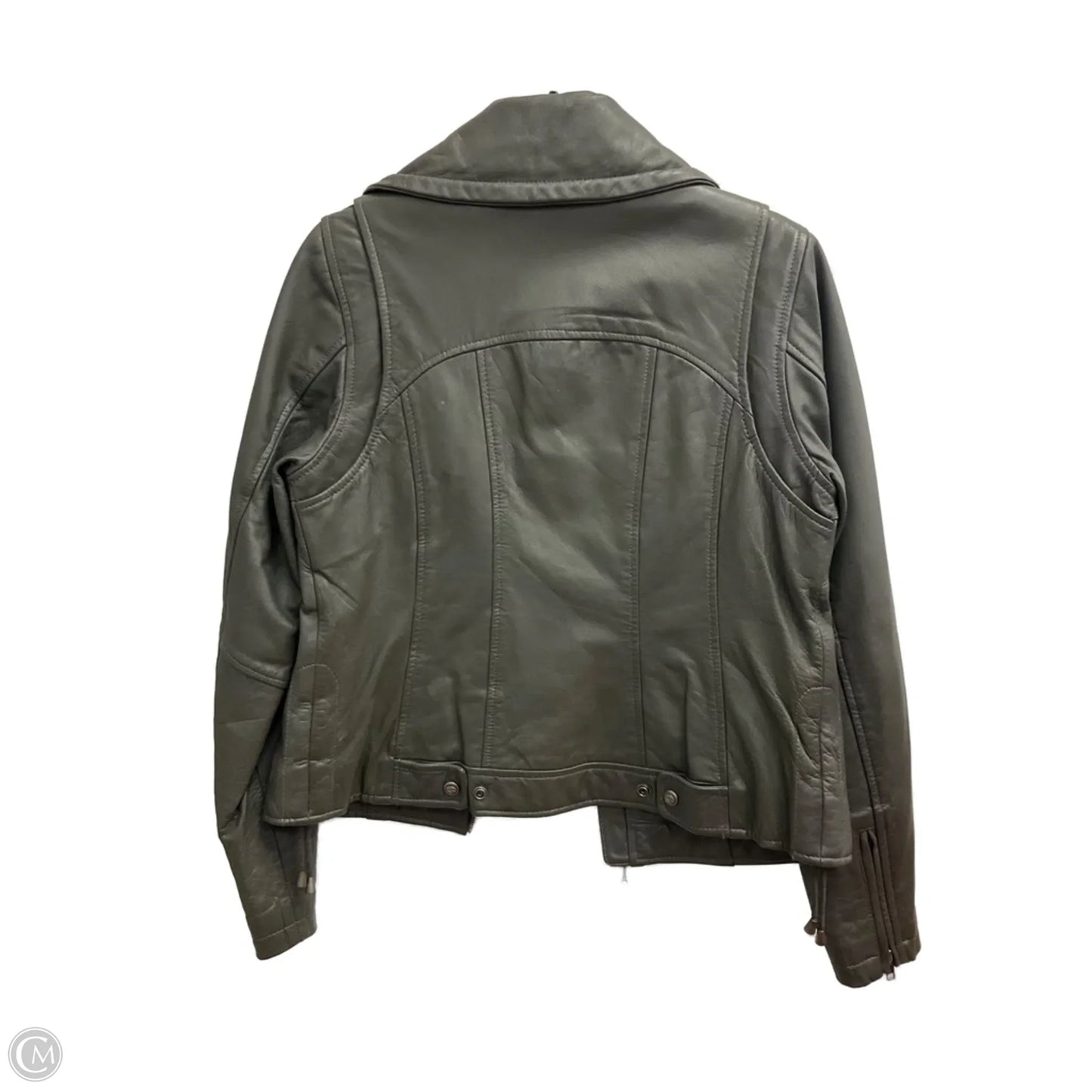 Jacket Leather By Harley Davidson In Grey, Size: S