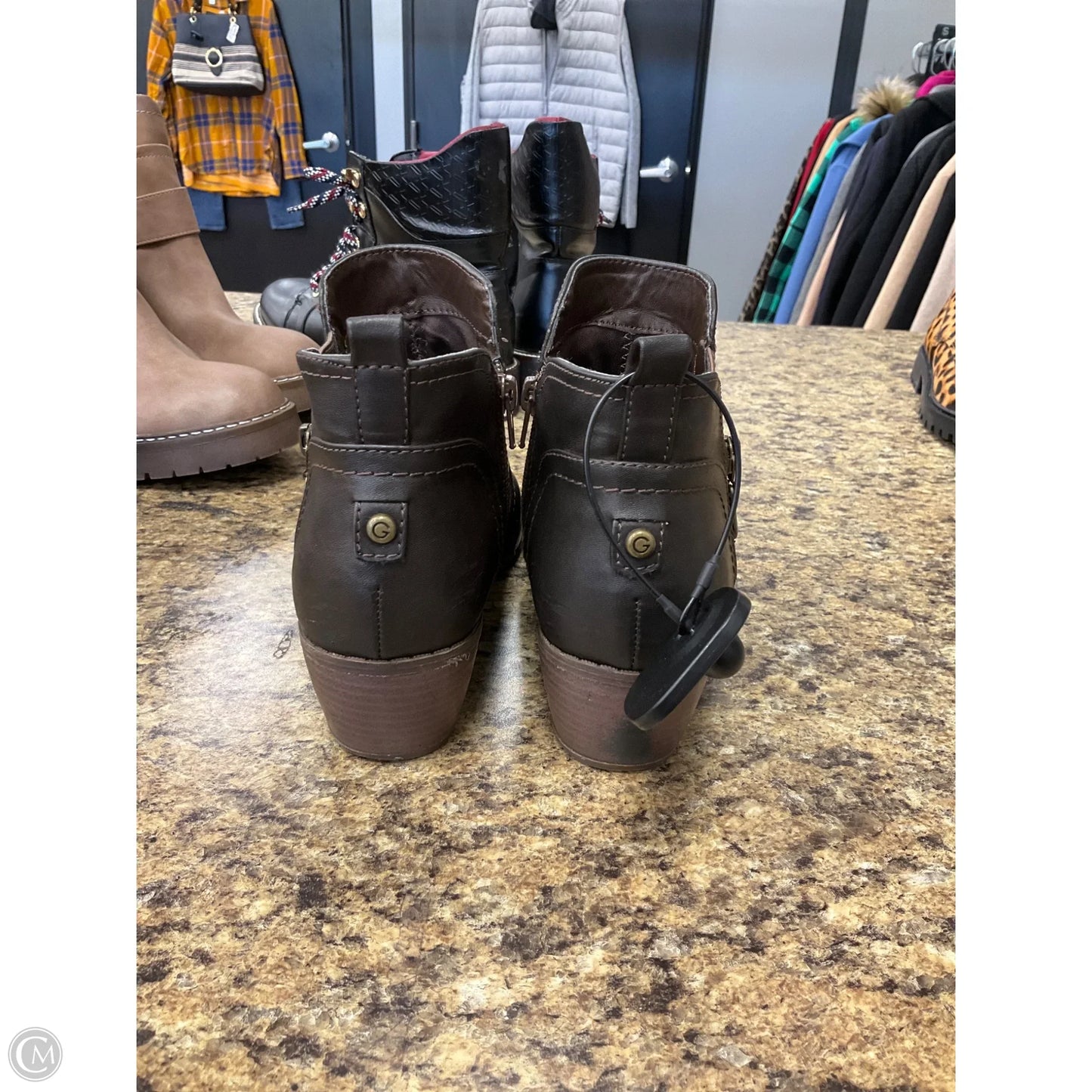 Boots Ankle Flats By Guess In Brown, Size: 9