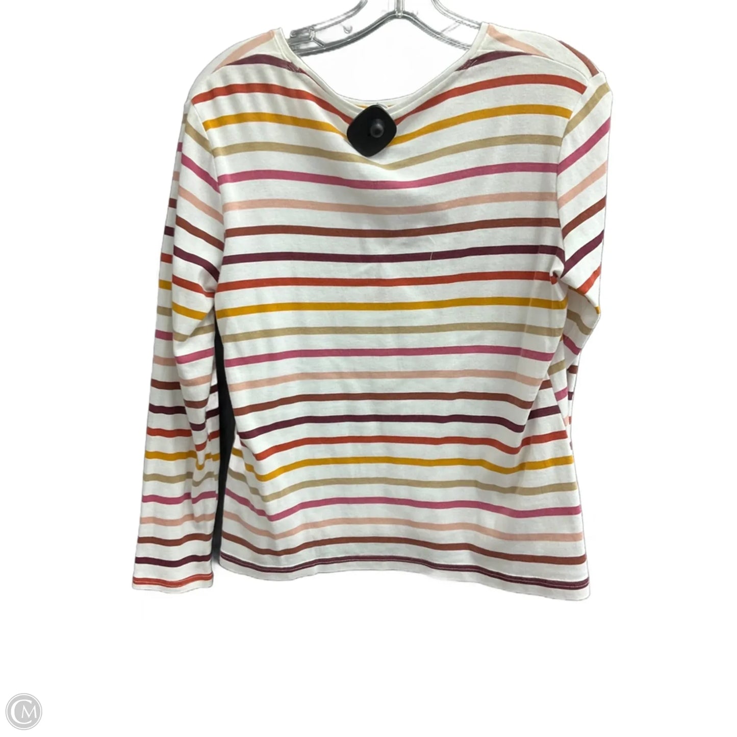 Top Long Sleeve Basic By Croft And Barrow In Striped Pattern, Size: Mp
