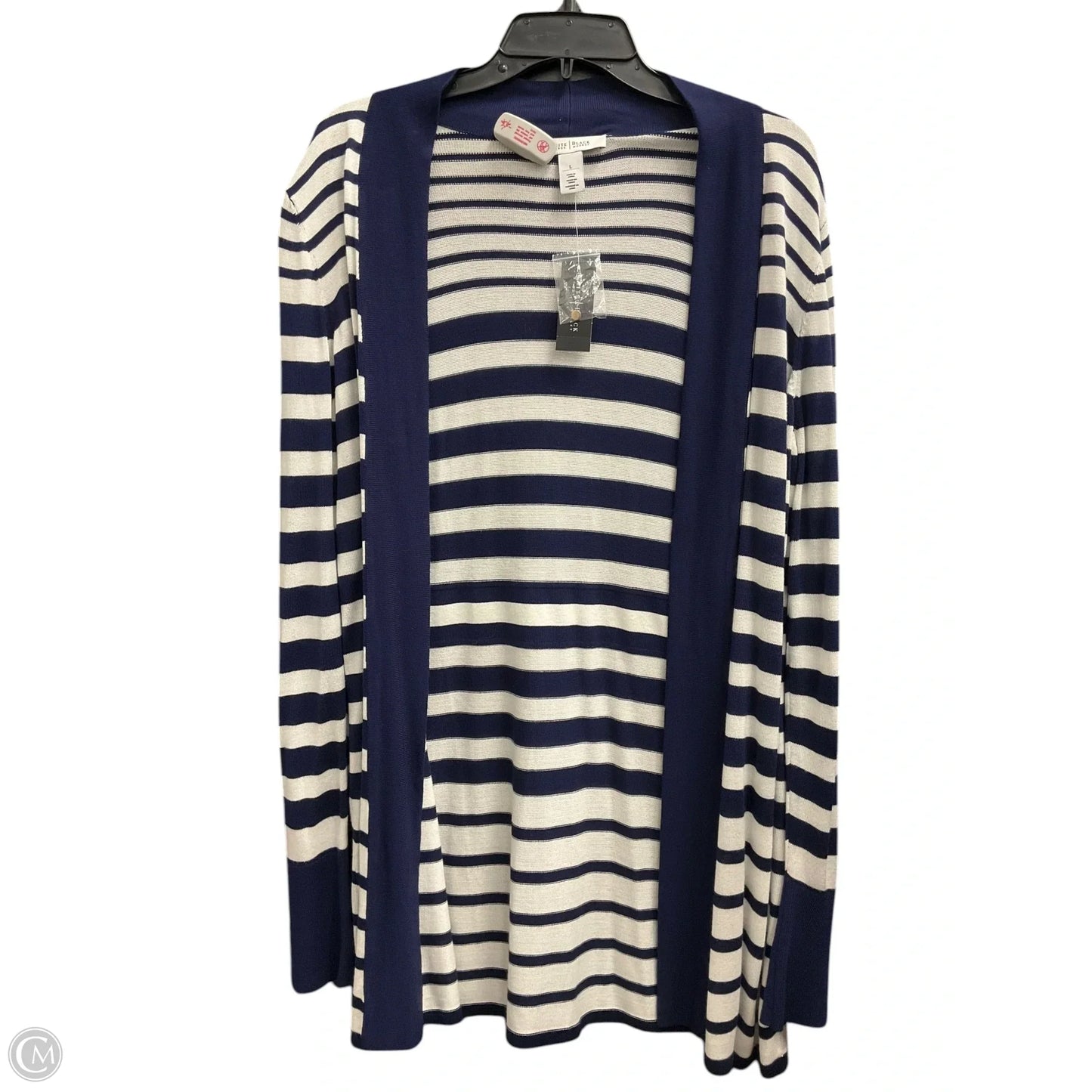 Cardigan By White House Black Market In Striped Pattern, Size: L