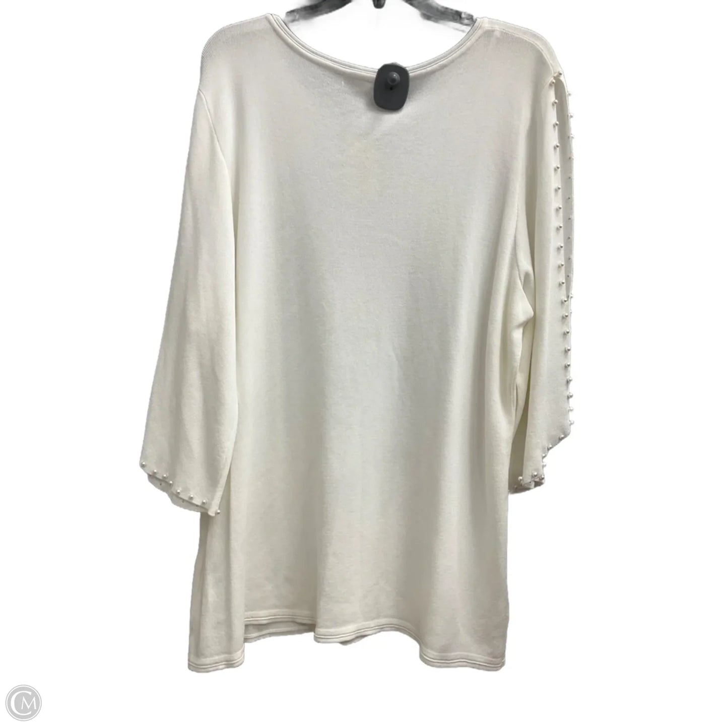 Top 3/4 Sleeve By Studio Works In White, Size: 3x