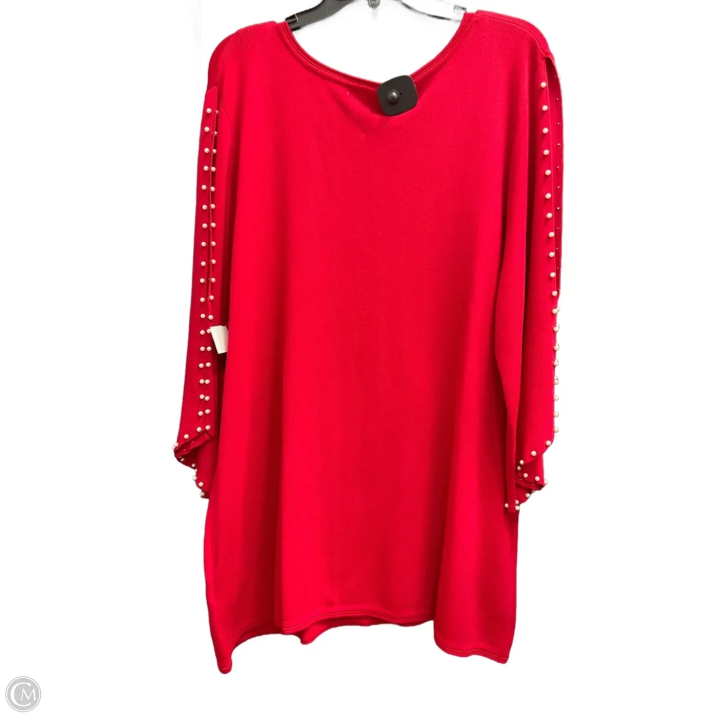 Top 3/4 Sleeve By Studio Works In Red, Size: 3x