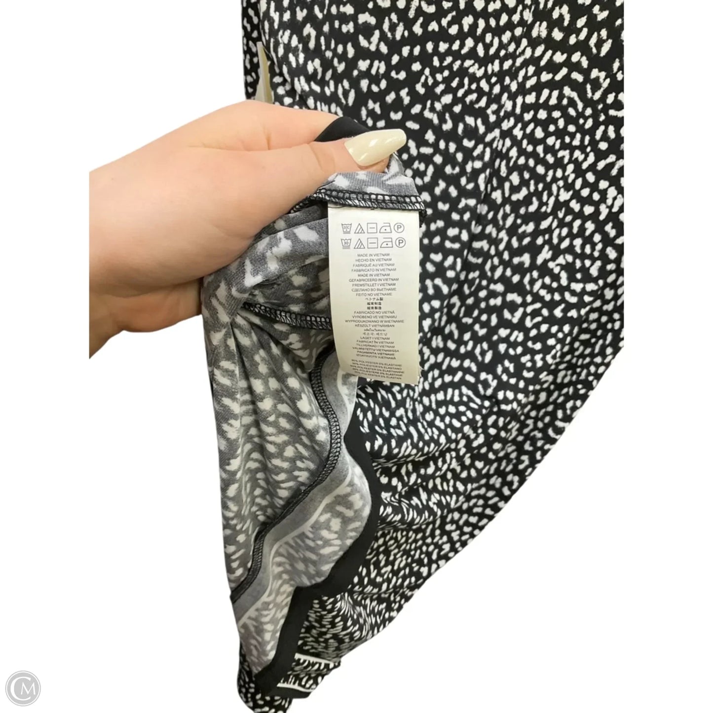 Dress Casual Midi By Michael By Michael Kors In Black & White, Size: Xl