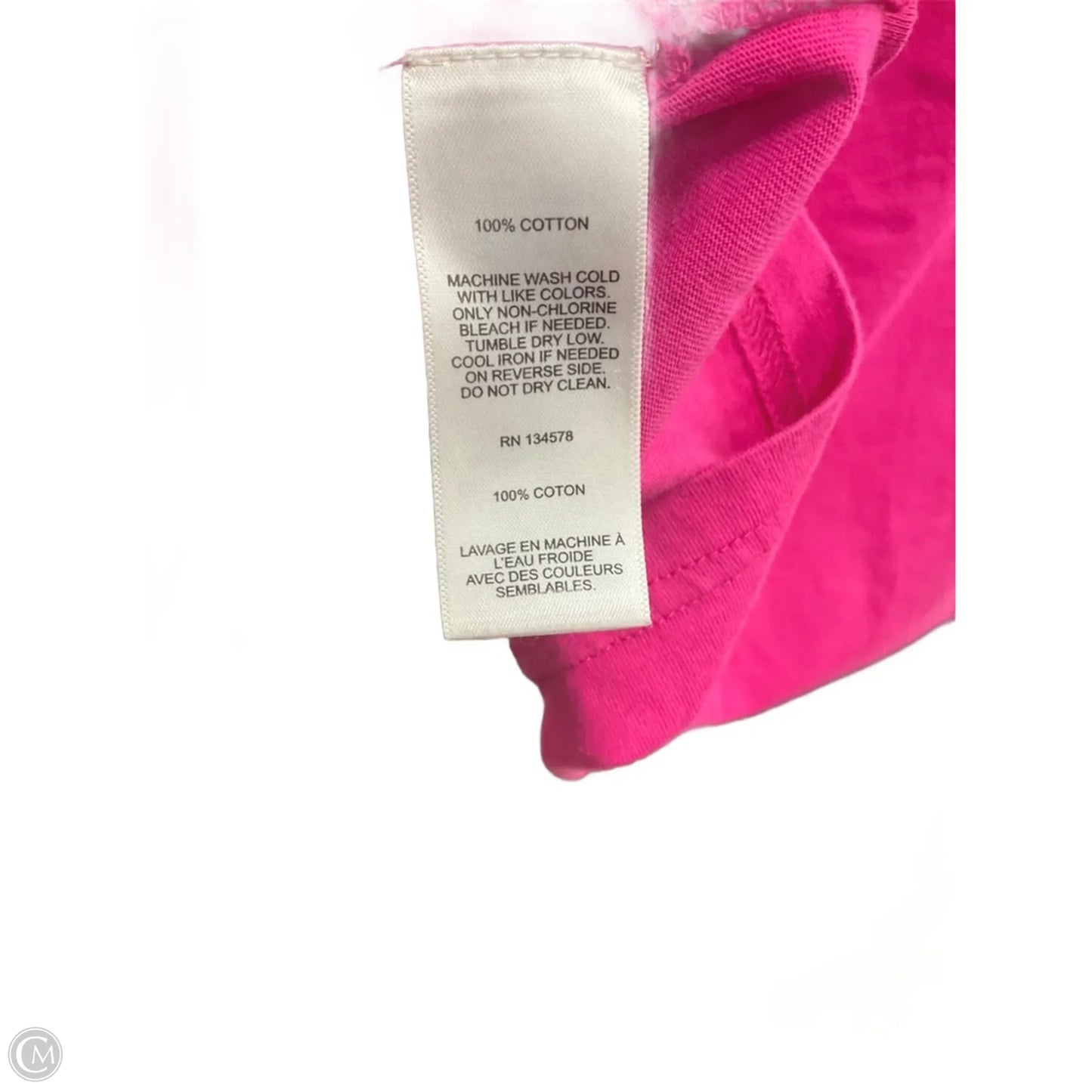 Top Long Sleeve Basic By Vineyard Vines In Pink, Size: L