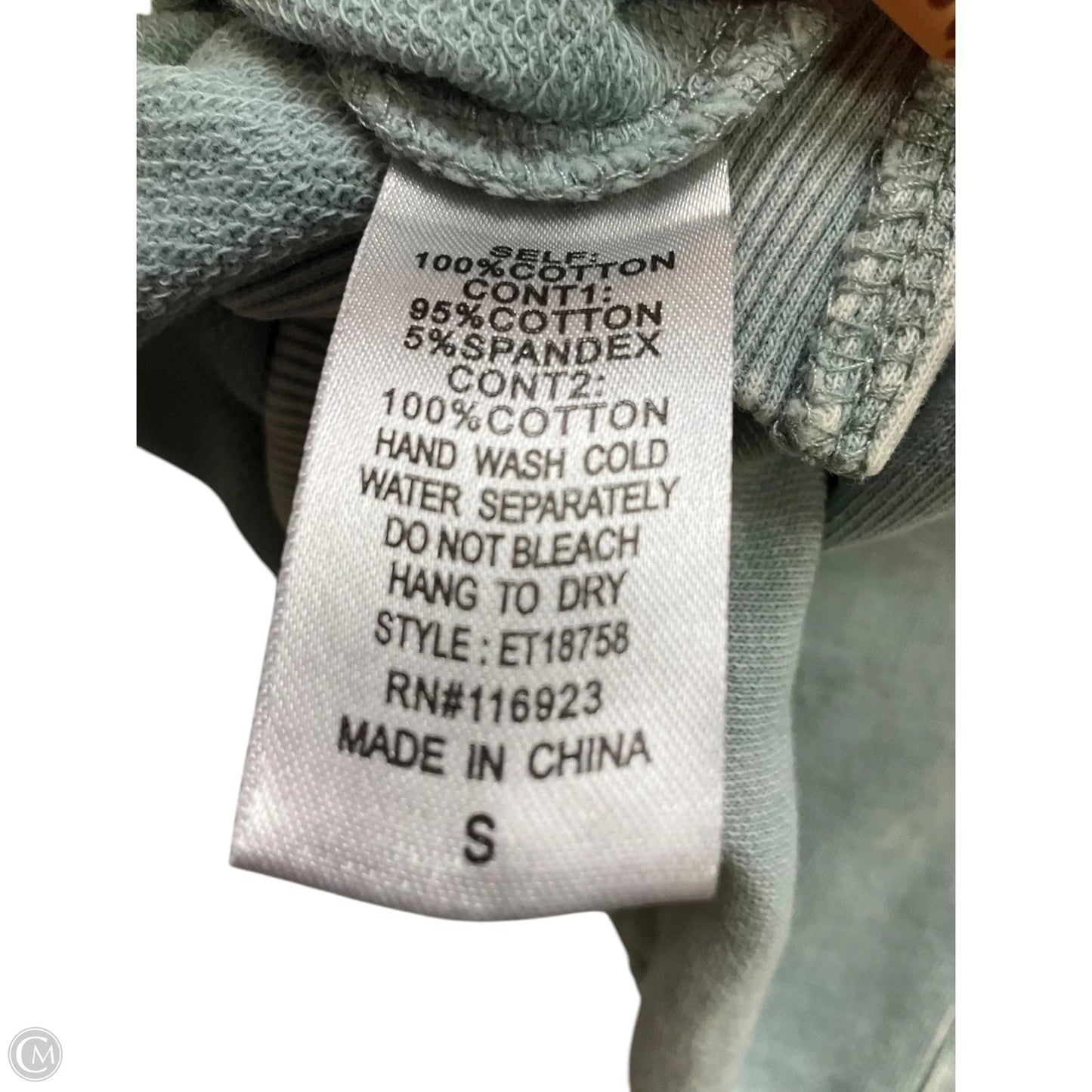 Top 3/4 Sleeve By Easel In Green, Size: S