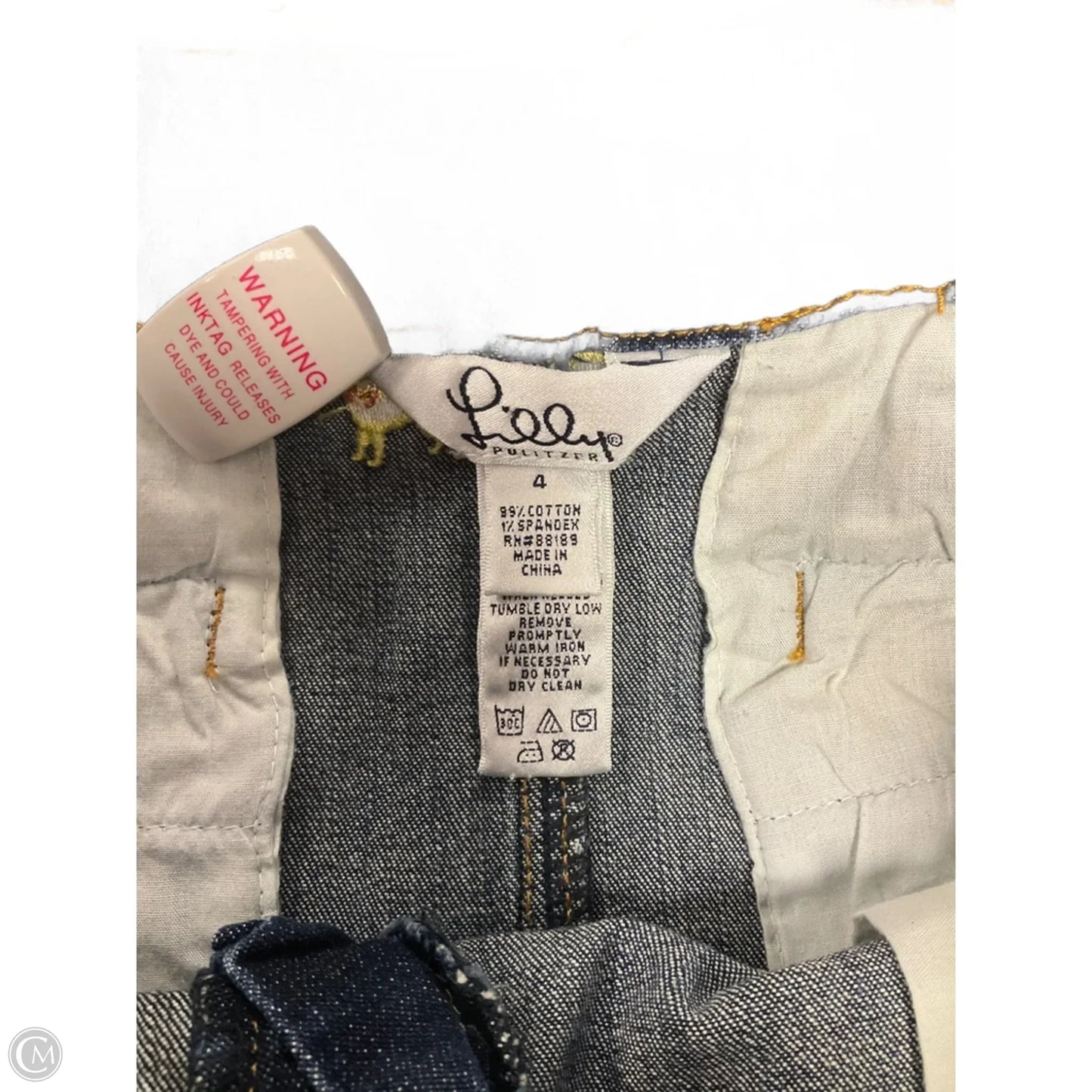 Skirt Designer By Lilly Pulitzer In Blue Denim, Size: 4