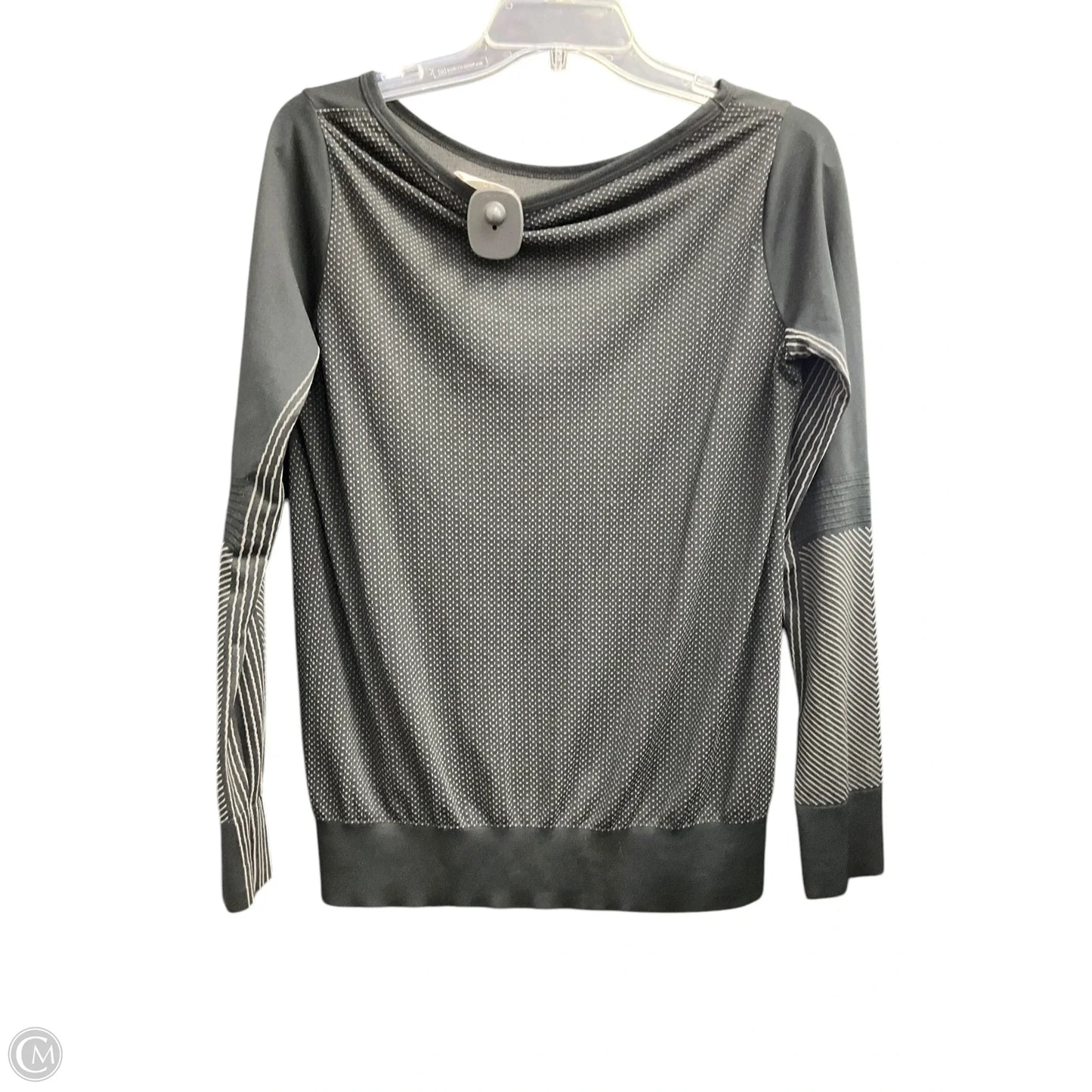 Athletic Top Long Sleeve Collar By Nike In Black, Size: M