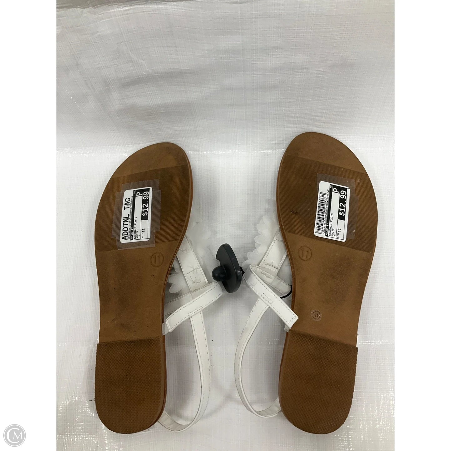 Sandals Flats By Mix It In White, Size: 11