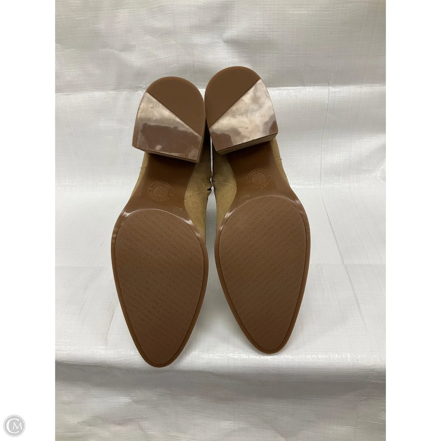 Boots Ankle Heels By Vince Camuto In Beige, Size: 12