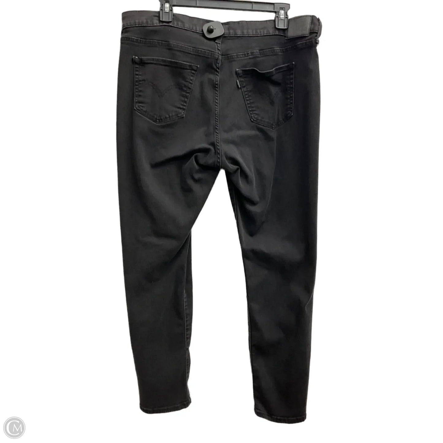 Jeans Skinny By Levis In Black Denim, Size: 18