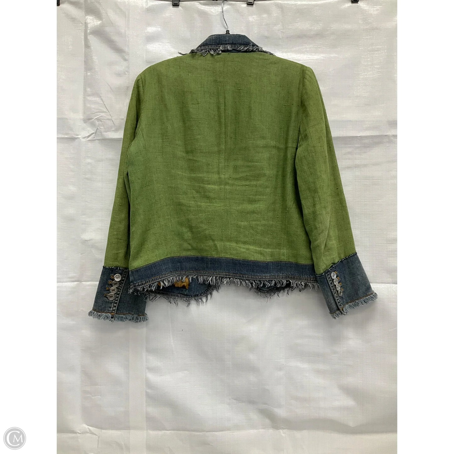 Jacket Luxury Designer By Dolce And Gabbana In Blue & Green, Size: M