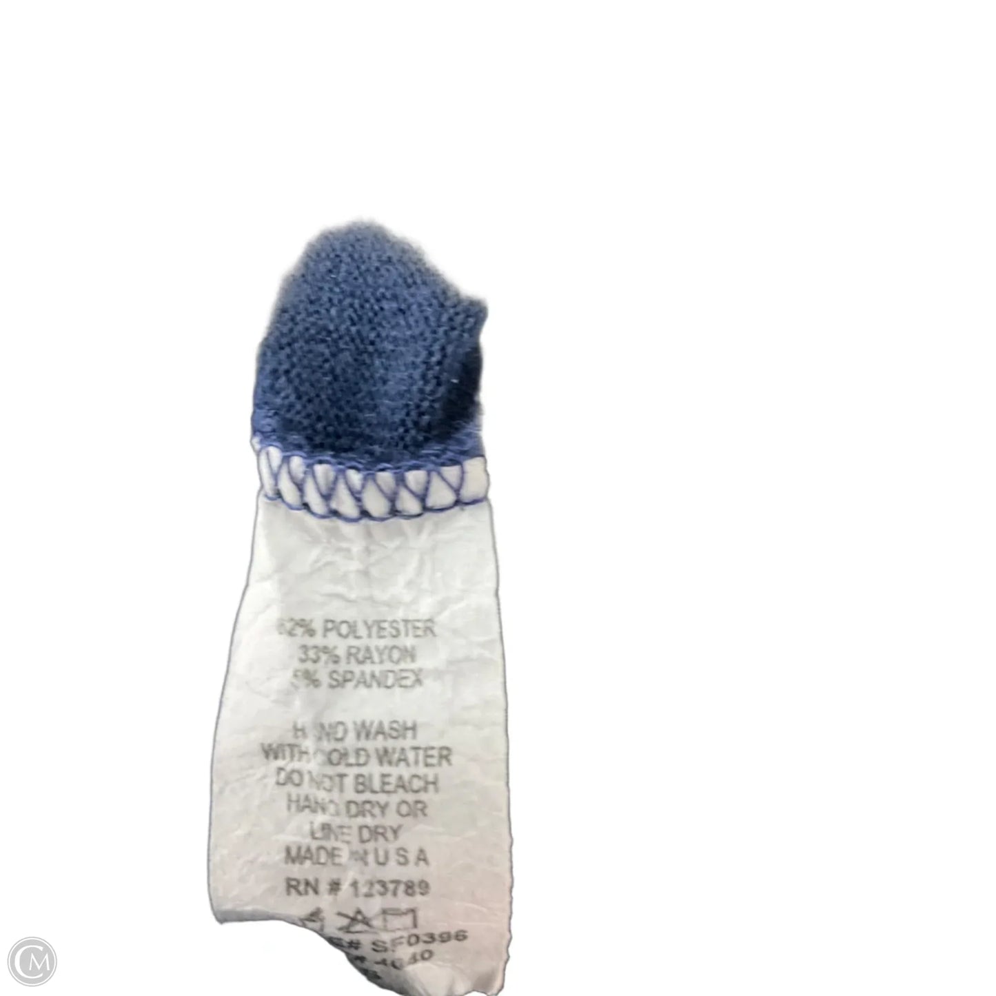 Top Long Sleeve Basic By Cmb In Blue, Size: S