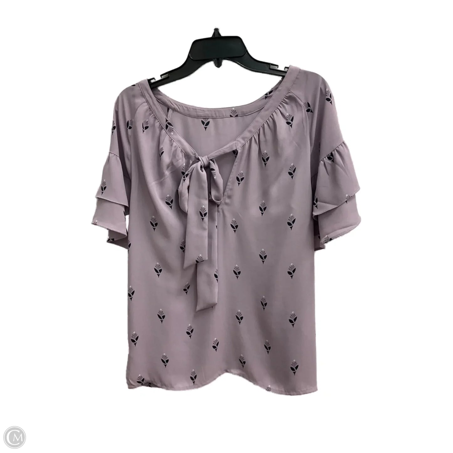 Top Short Sleeve By Loft In Purple, Size: S