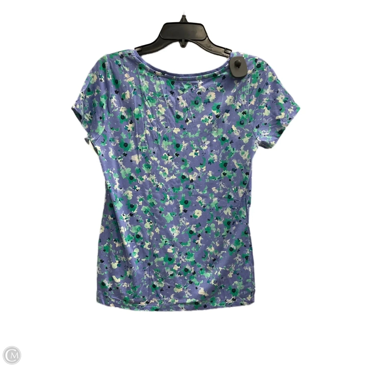 Top Short Sleeve By St Johns Bay In Green & Purple, Size: M