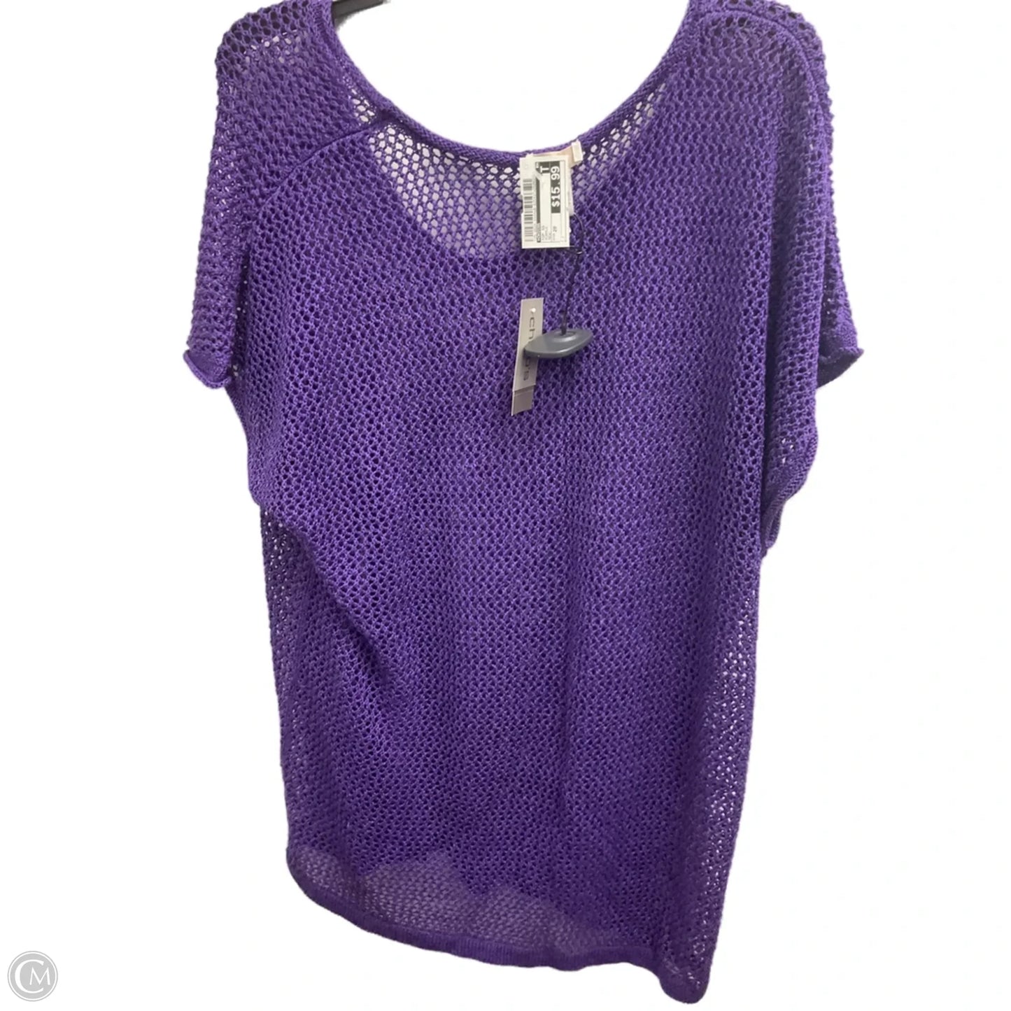 Top Short Sleeve By Chicos In Purple, Size: 20