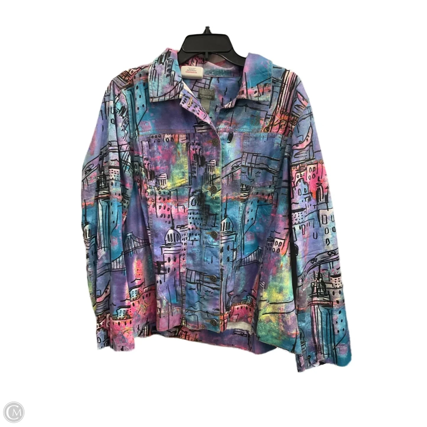 Jacket Other By Additions By Chicos In Blue & Purple, Size: Xl