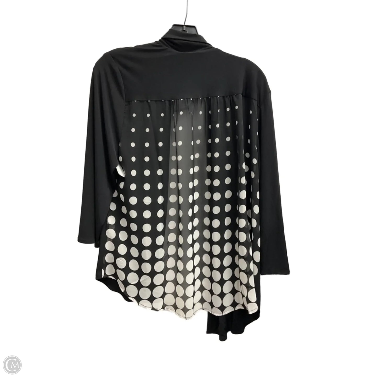 Cardigan By Chicos In Black & White, Size: L