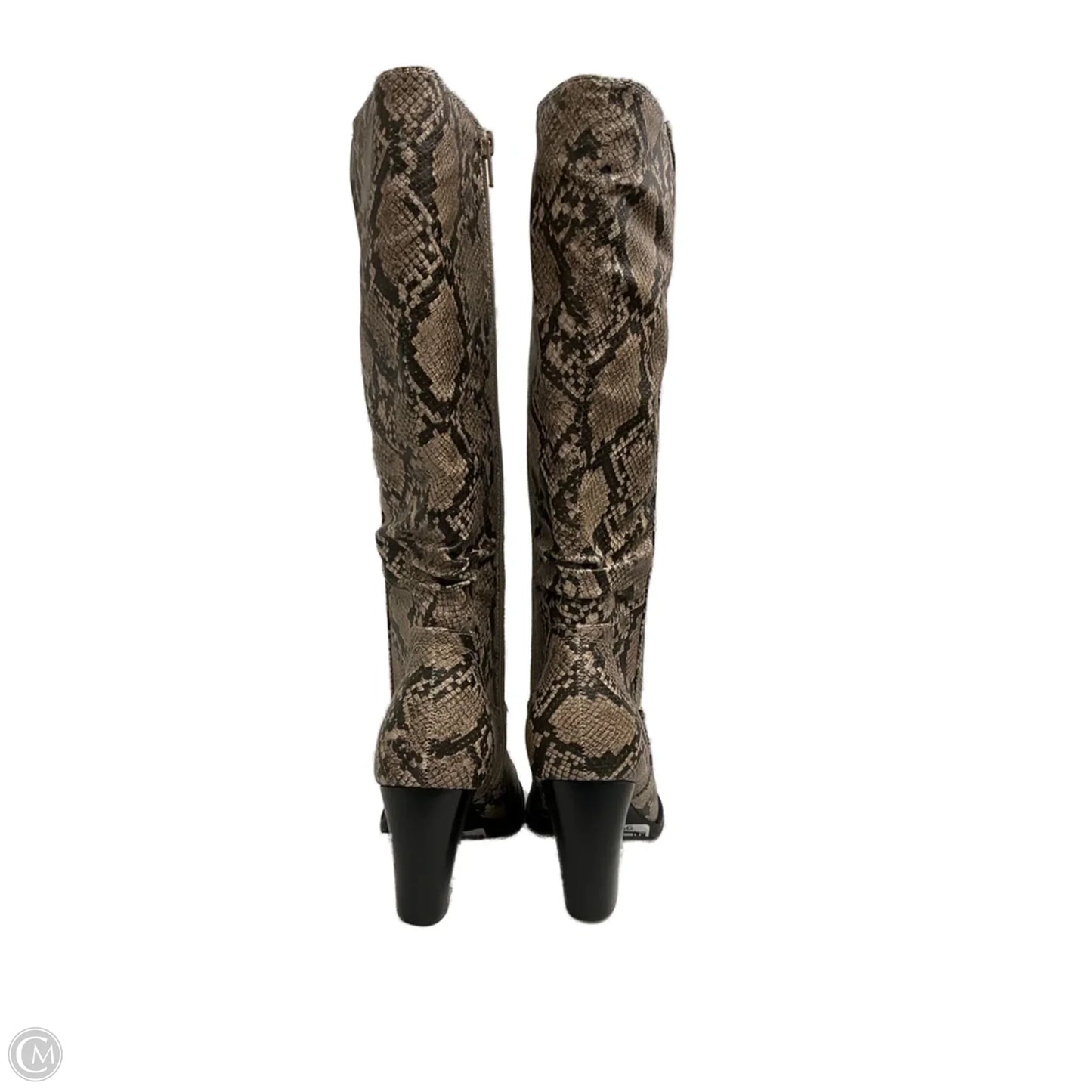 Boots Knee Heels By Bare Traps In Snakeskin Print, Size: 8