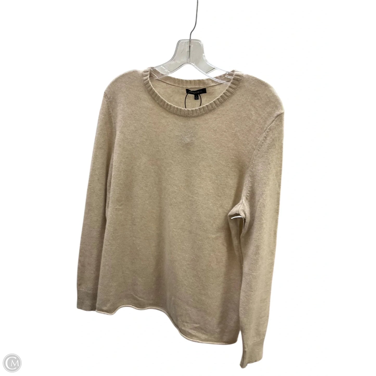 Sweater Designer By Lafayette 148 In Tan, Size: L