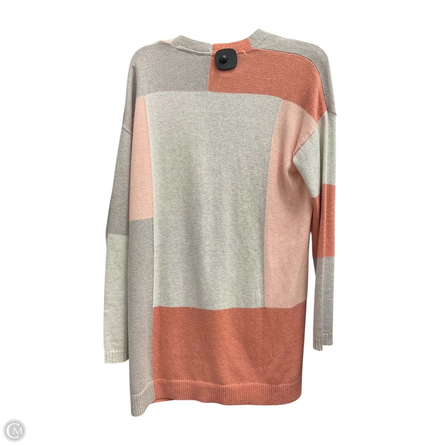 Cardigan By Pure Jill In Grey & Pink, Size: Xs