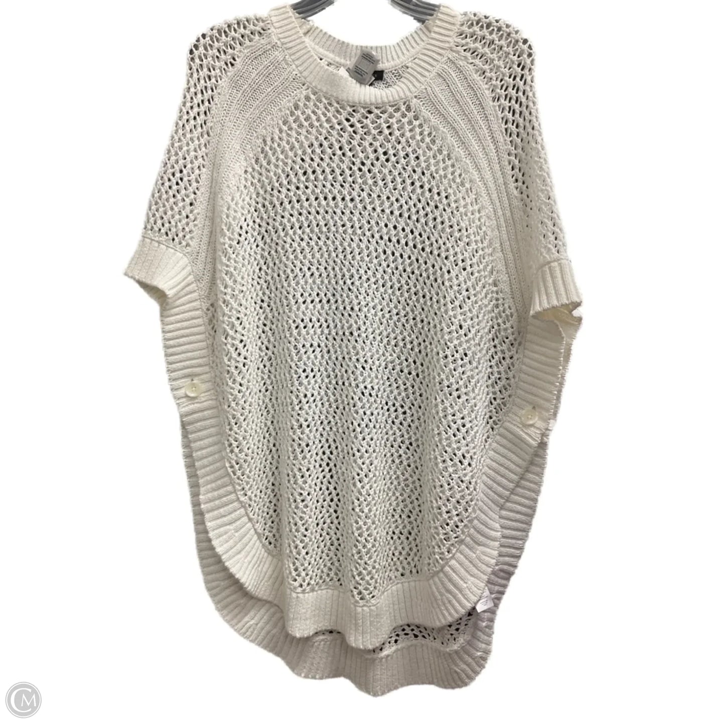 Poncho By Talbots In White, Size: Xs