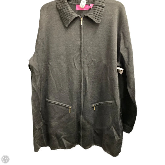 Jacket Shirt By Dana Buchman In Black, Size: 3x
