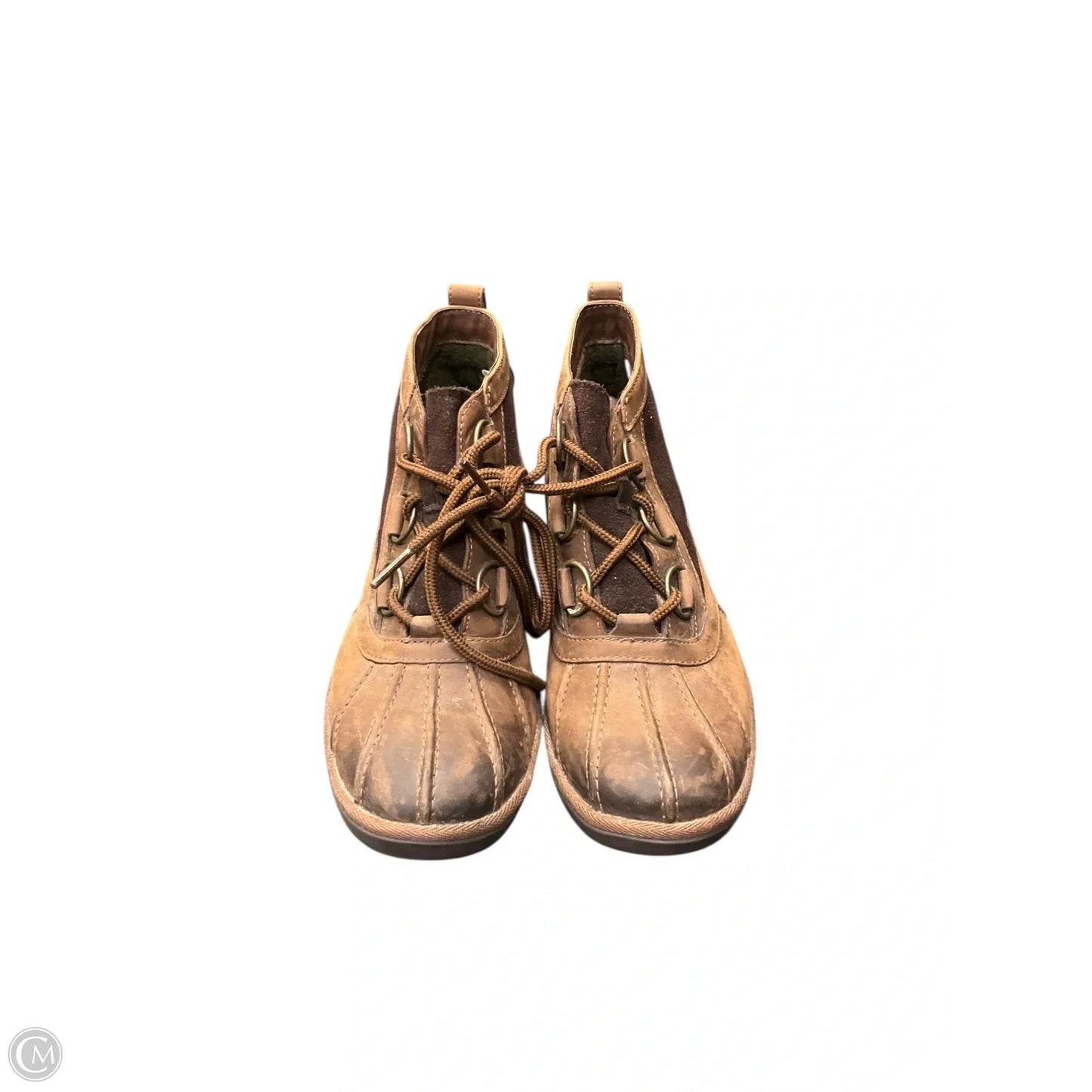 Boots Designer By Ugg In Brown, Size: 8