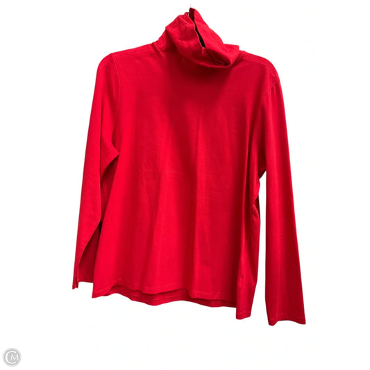 Top Long Sleeve Basic By Talbots In Red, Size: Xlp