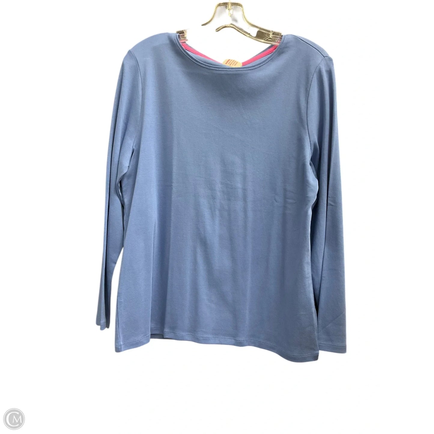 Top Long Sleeve Basic By Talbots In Blue, Size: Xlp