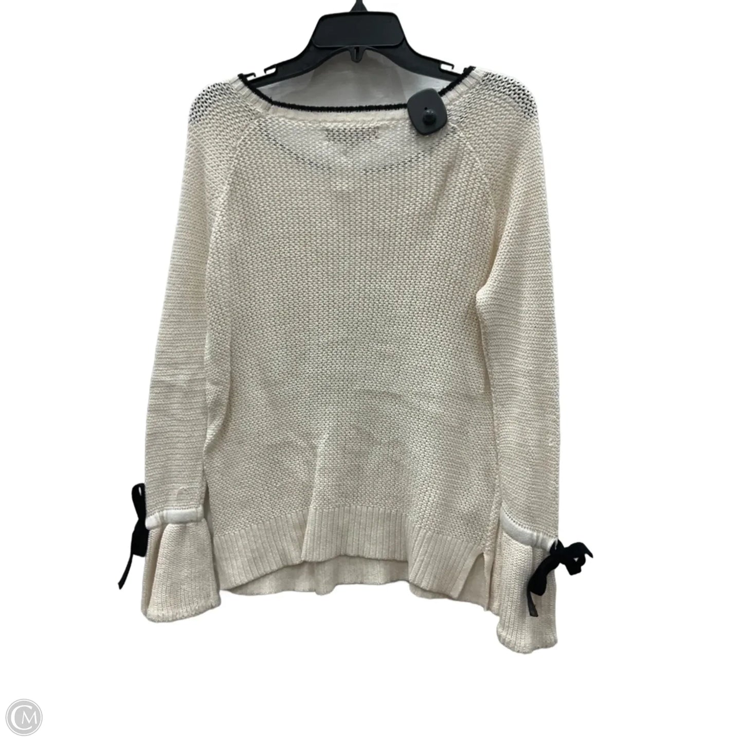 Top Long Sleeve By Loft In Black & White, Size: S