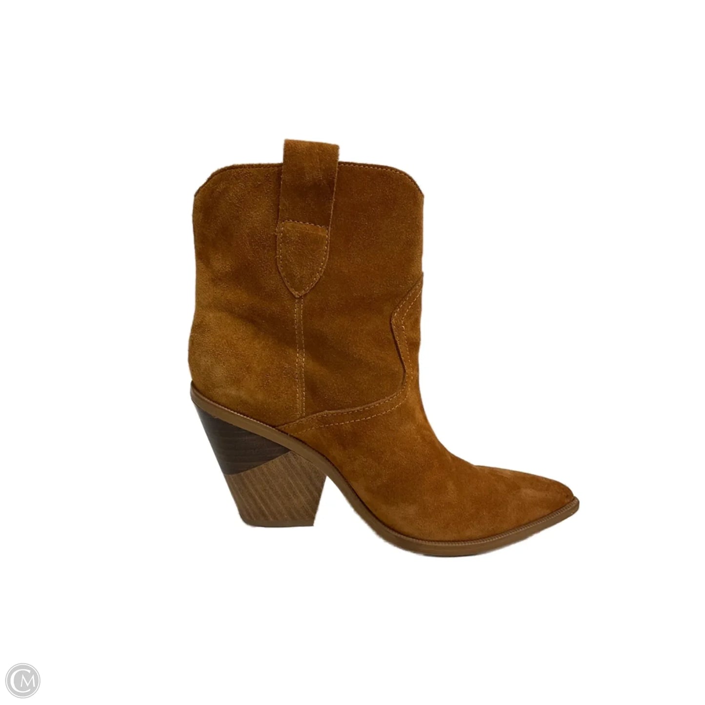 Boots Ankle Heels By Marc Fisher In Brown, Size: 7