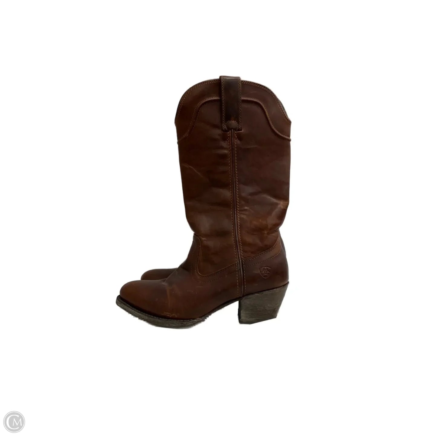 Boots Mid-calf Flats By Ariat In Brown, Size: 7