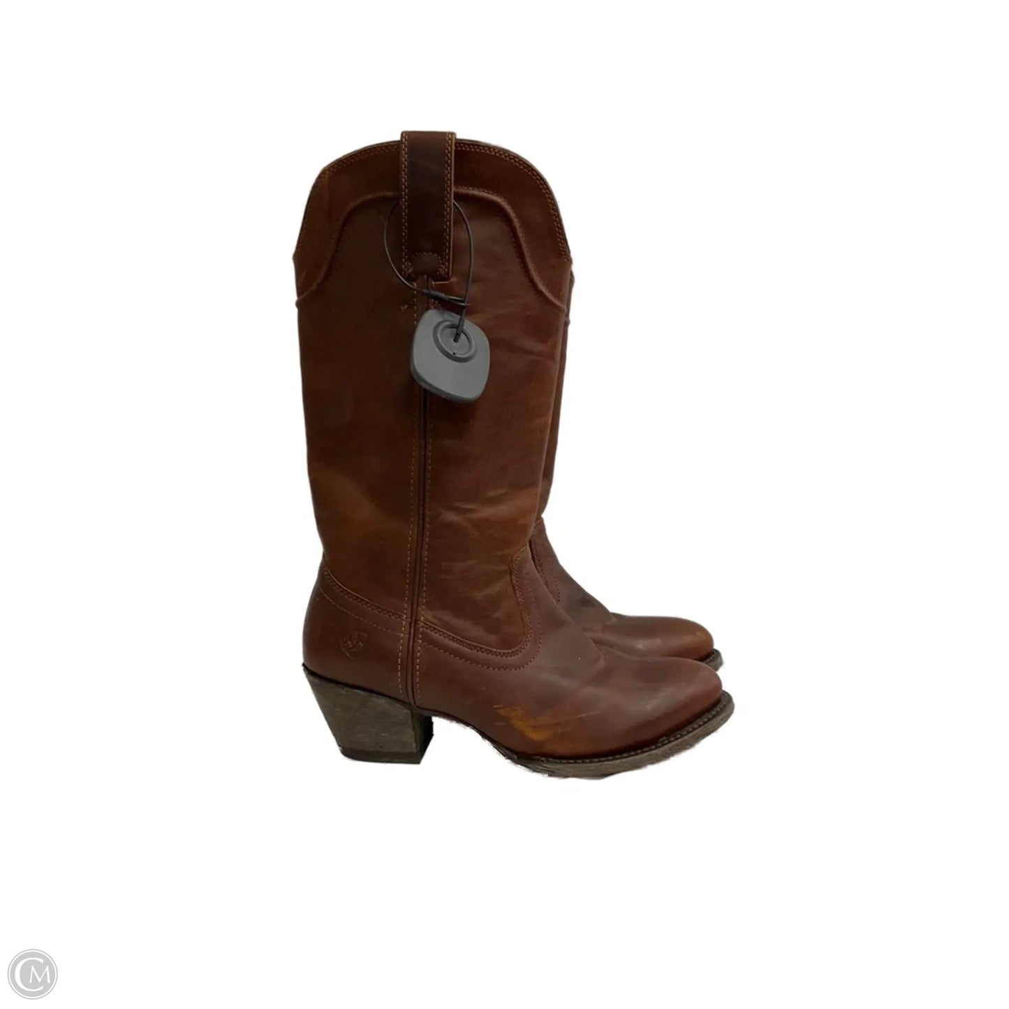 Boots Mid-calf Flats By Ariat In Brown, Size: 7
