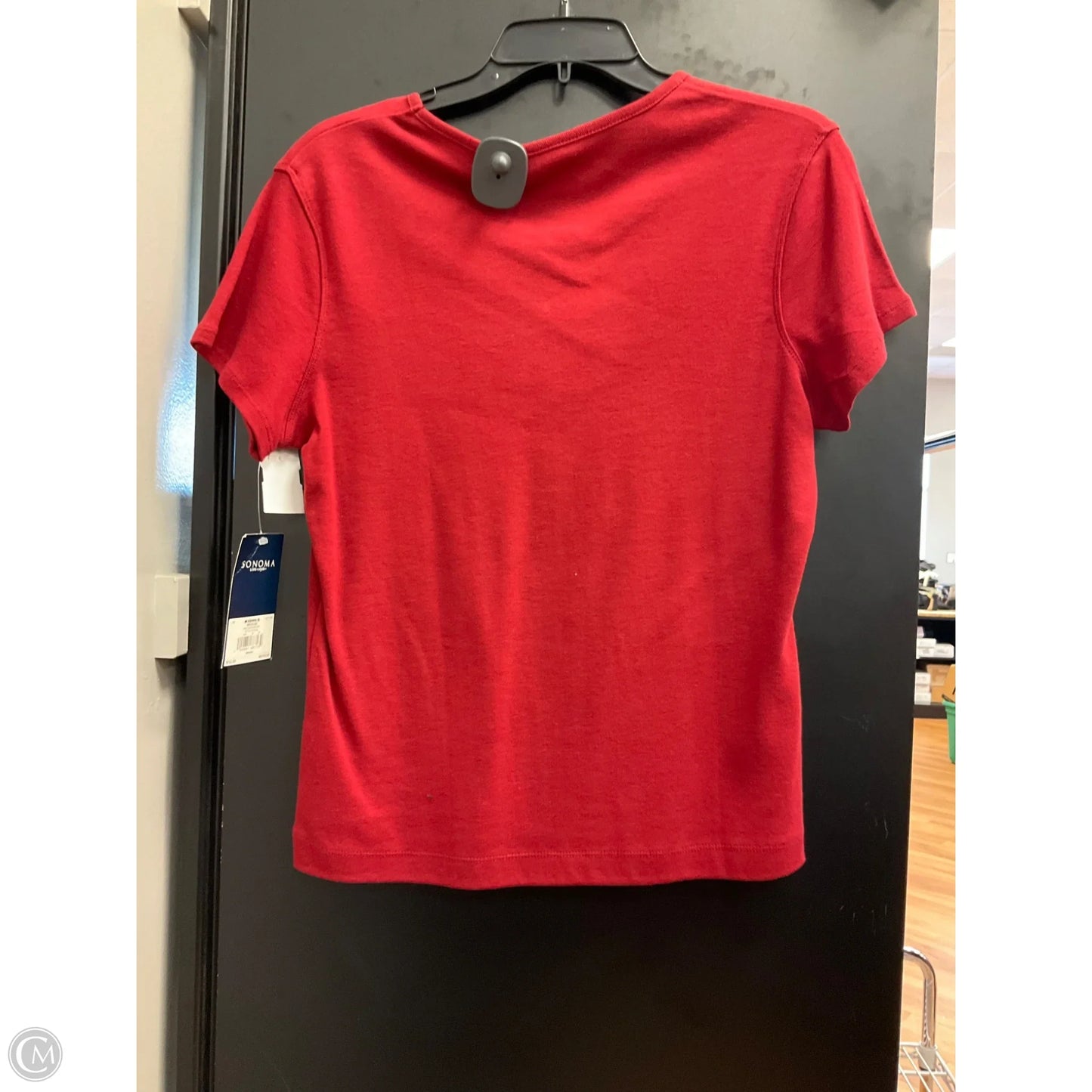 Top Short Sleeve By Sonoma In Red, Size: 0