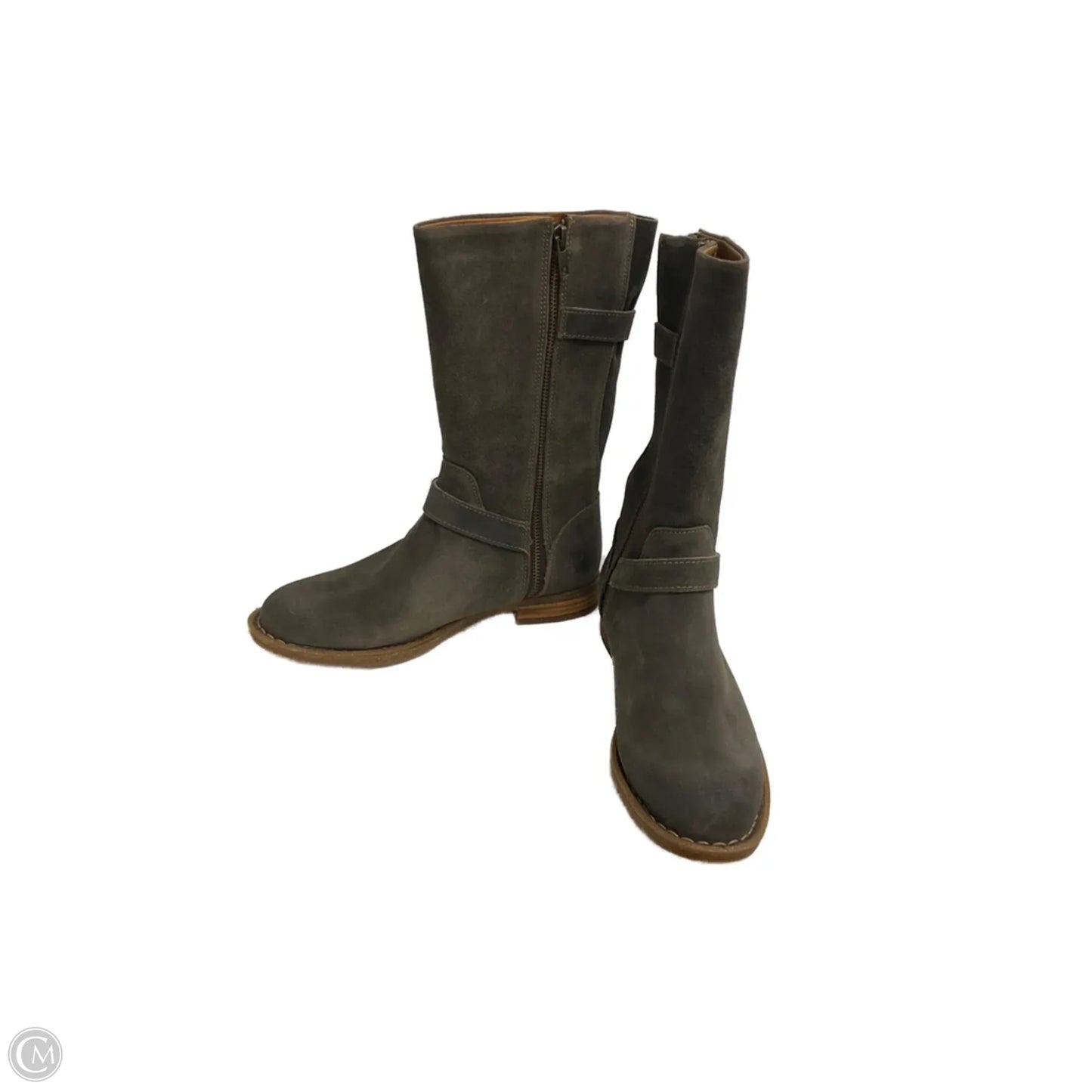 Boots Mid-calf Flats By Born In Grey, Size: 7.5