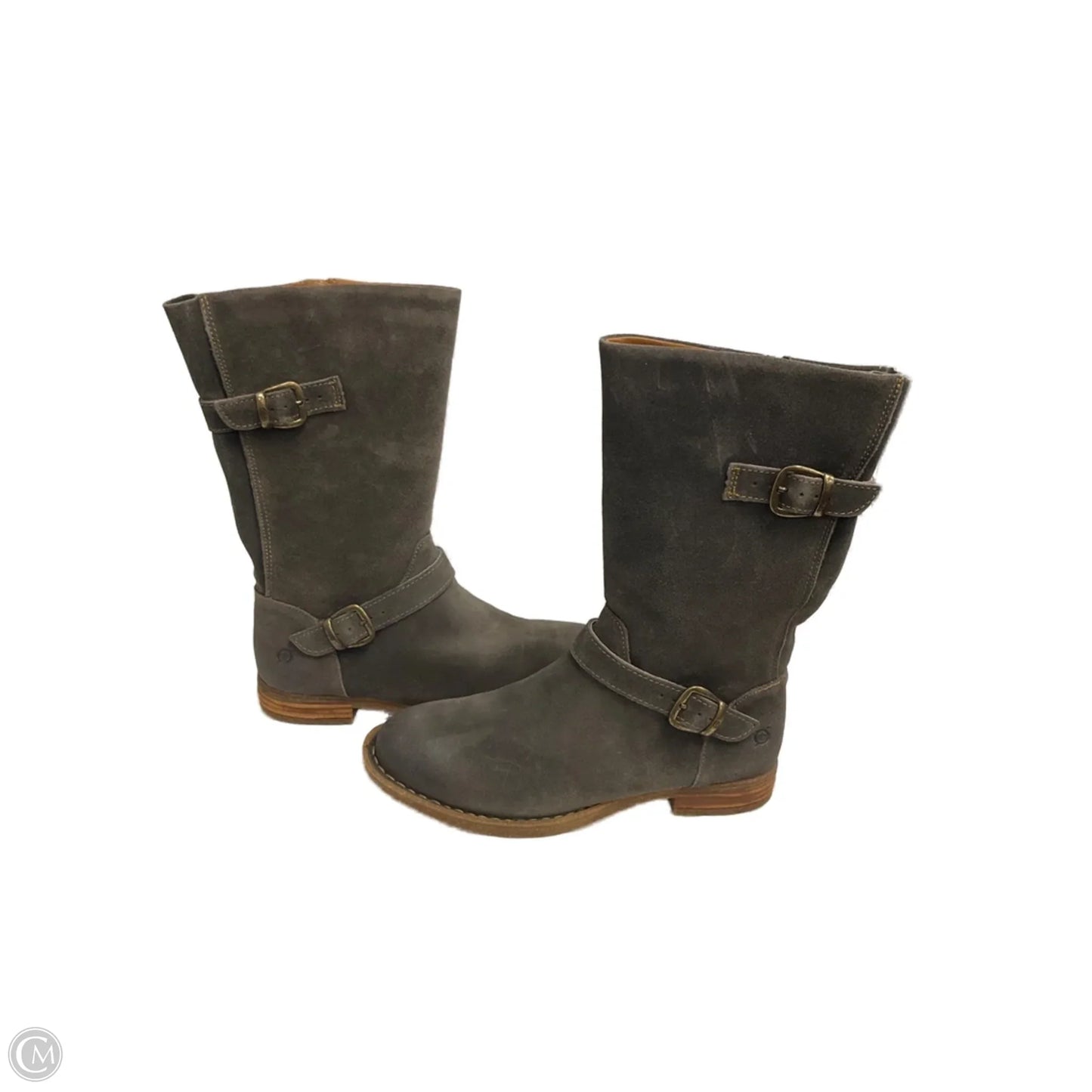 Boots Mid-calf Flats By Born In Grey, Size: 7.5