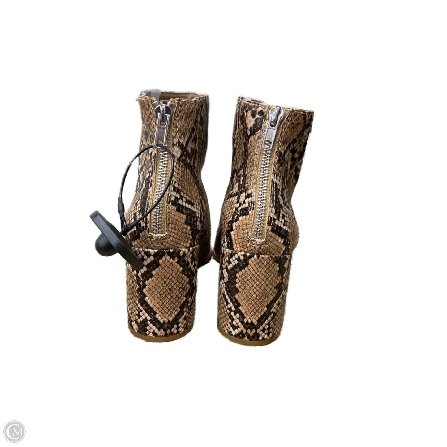 Boots Ankle Heels By Steve Madden In Snakeskin Print, Size: 8.5