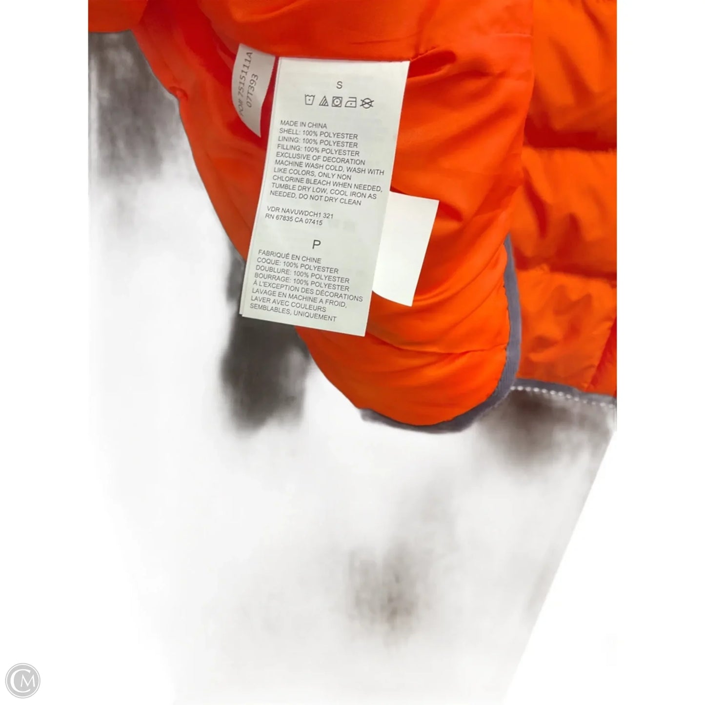 Vest Puffer & Quilted By Nautica In Orange, Size: S