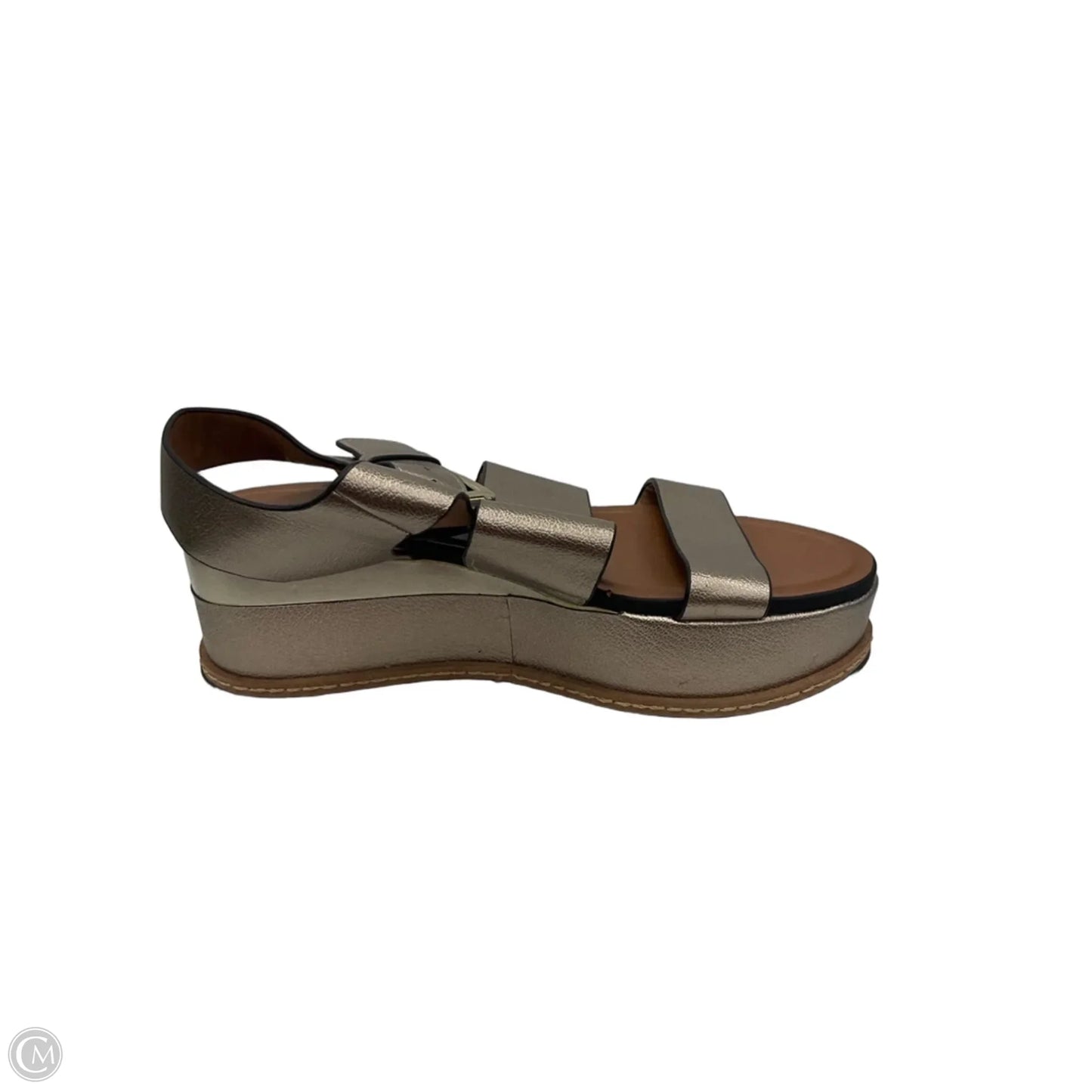 Sandals Heels Platform By Naturalizer In Bronze, Size: 8.5