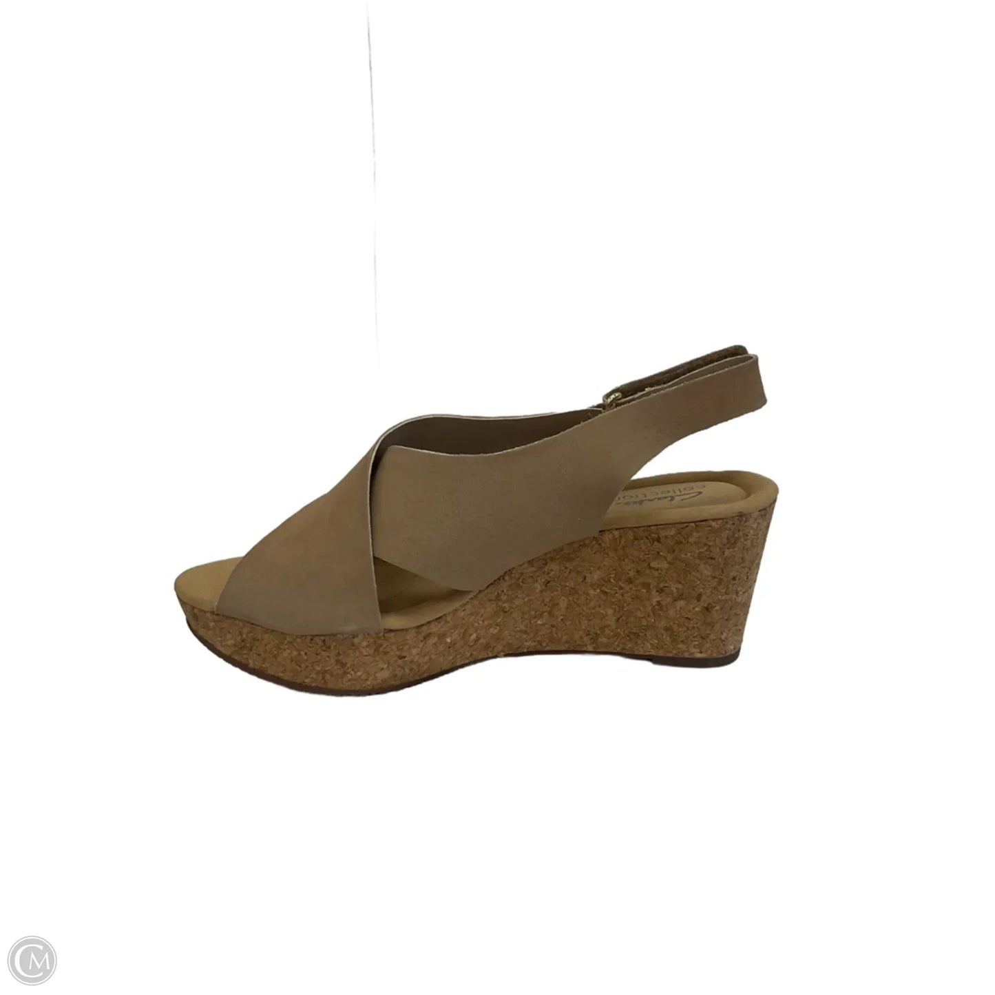 Shoes Heels Wedge By Clarks In Brown, Size: 8.5