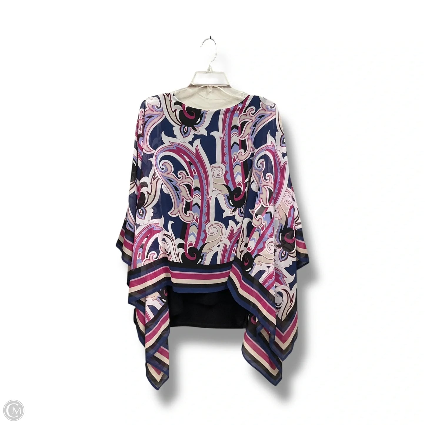 Blouse Long Sleeve By Chicos In Multi-colored, Size: Xl