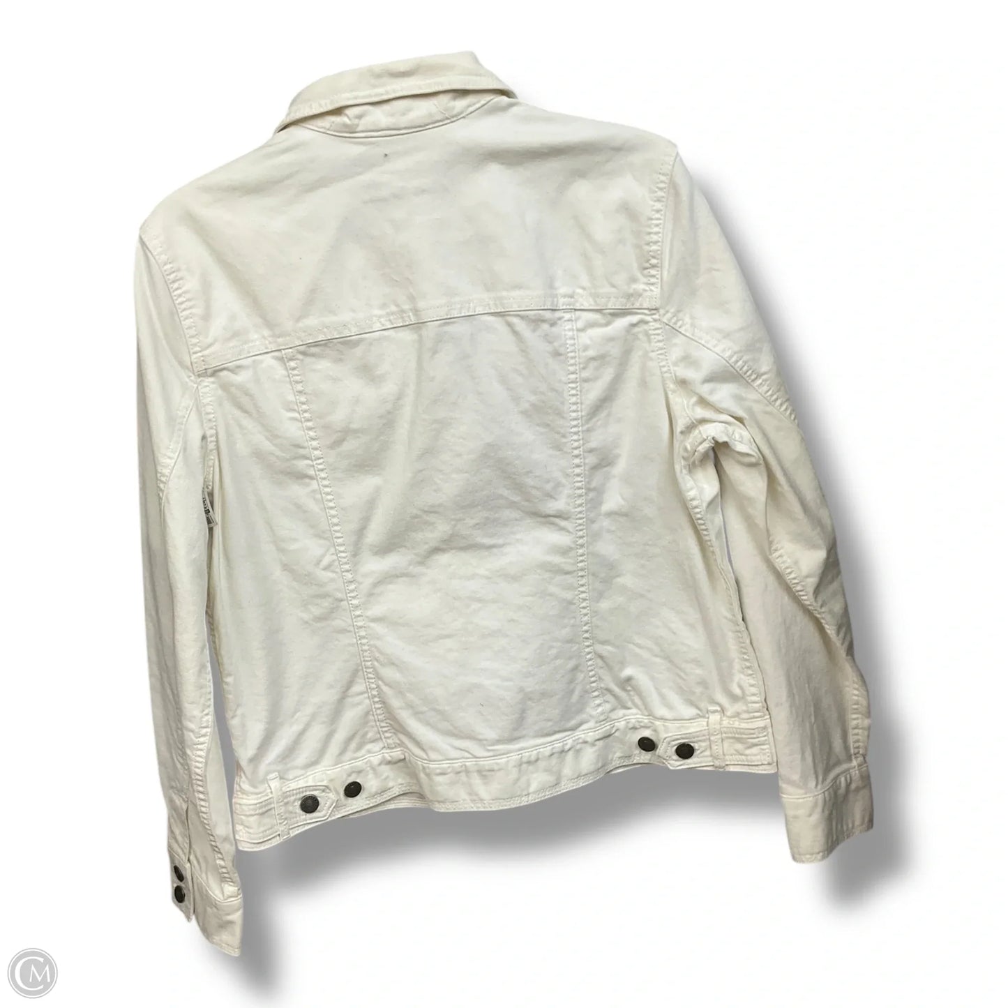 Jacket Denim By Eddie Bauer In White, Size: L
