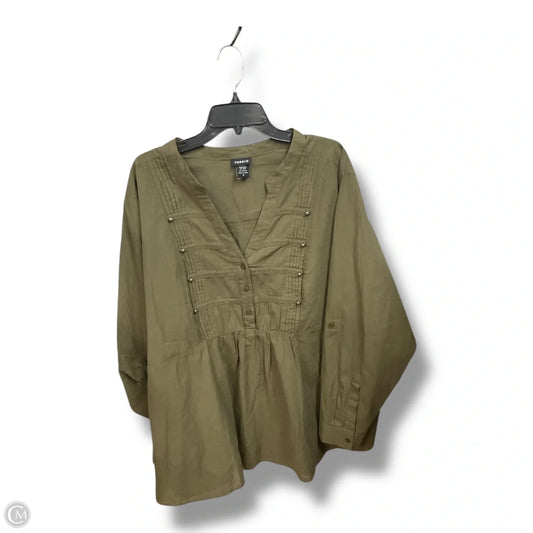 Top Long Sleeve By Torrid In Green, Size: 4x